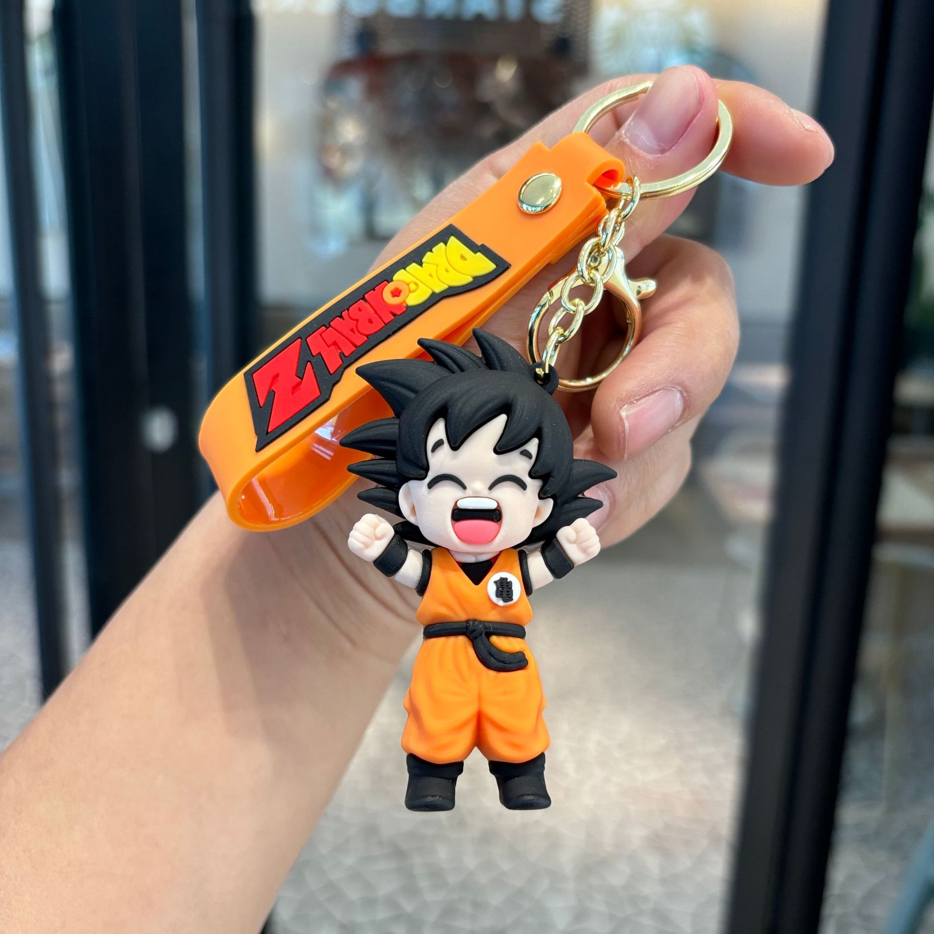 Llavero de Dragon Ball transfronterizo, colgante de muñeca Wukong, bolso de coche, llavero, máquina de agarre para bebé, pequeños accesorios de regalo