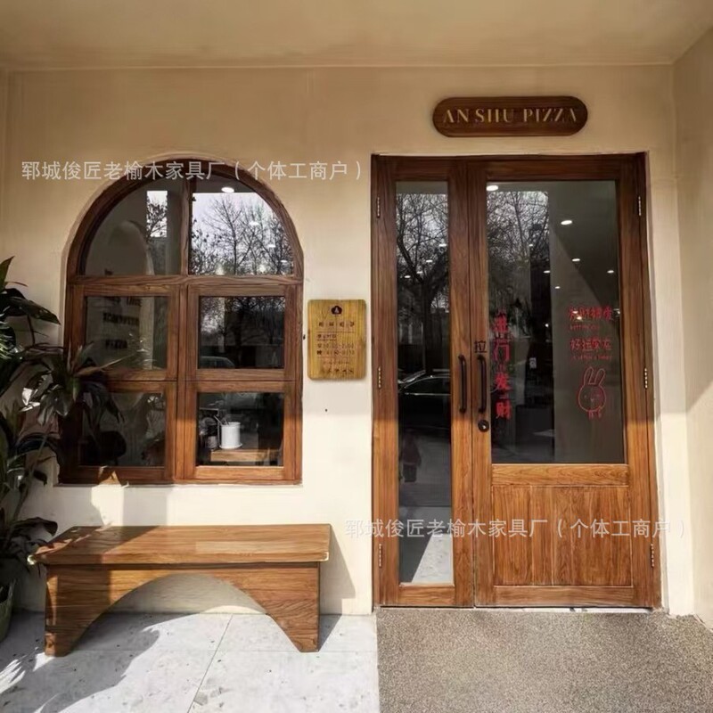 Solid Wood Old Windows Multi-Specification Bread Coffee Shop Retro Style Elm Glass Door and Window Frame Folding Solid Wood Window Frame Solid Wood Old Windows Multi-Specification Bread Coffee Shop Retro Style Elm Glass Door and Window Frame Folding Solid Wood Window Frame