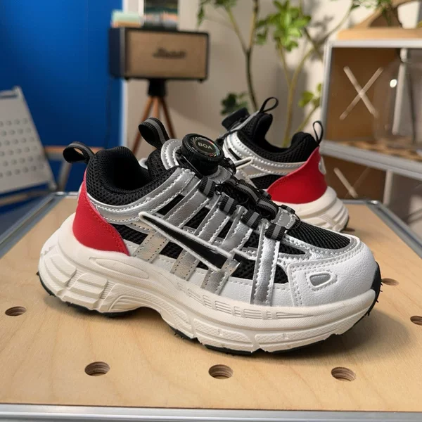 Original Children's Dad Shoes with Rotating Buckle, Casual Shoes for Kids and Teenagers, Breathable Mesh, Everyday Commuter Shoes