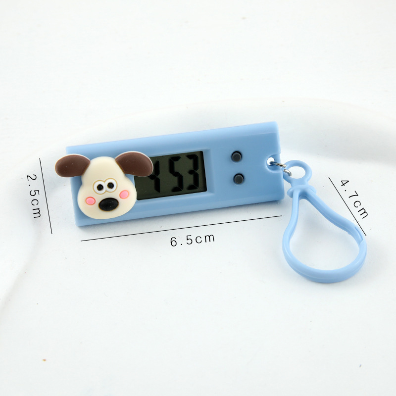 갈색 귀 큰 머리 강아지/캐릭터 전자 벽시계