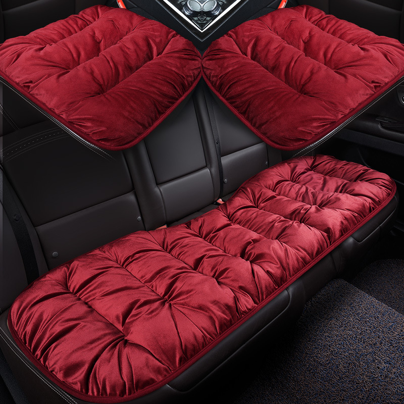 원피스 카시트 쿠션 겨울 울 쿠션 3 피스 오피스 시트 쿠션 뒷좌석 쿠션은 머리카락을 흘리지 않습니다.