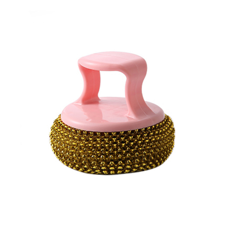 Bola de acero desmontable, bola de limpieza, mango, cepillo de lavado de platos, cepillo de limpieza de cocina, cepillo de limpieza de platos al por mayor