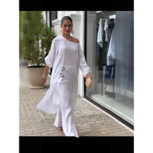 2025跨境独立站春夏木头扣宽松不规则长袍套装长裤欧美时尚女装。