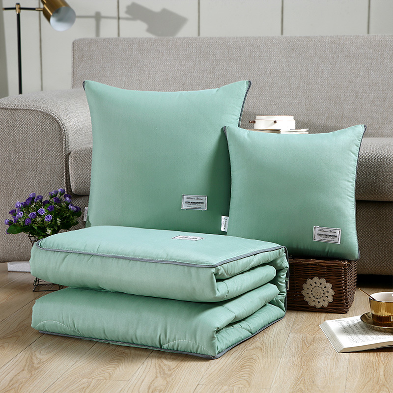 민트 그린-간단한 아플리케 자수 베개 이불