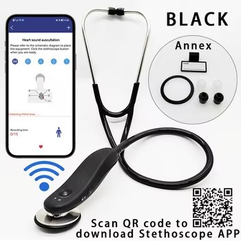 Fuente del fabricante Nuevo tipo de teléfono móvil con conexión Bluetooth Estetoscopio digital Estetoscopio inteligente multifunción