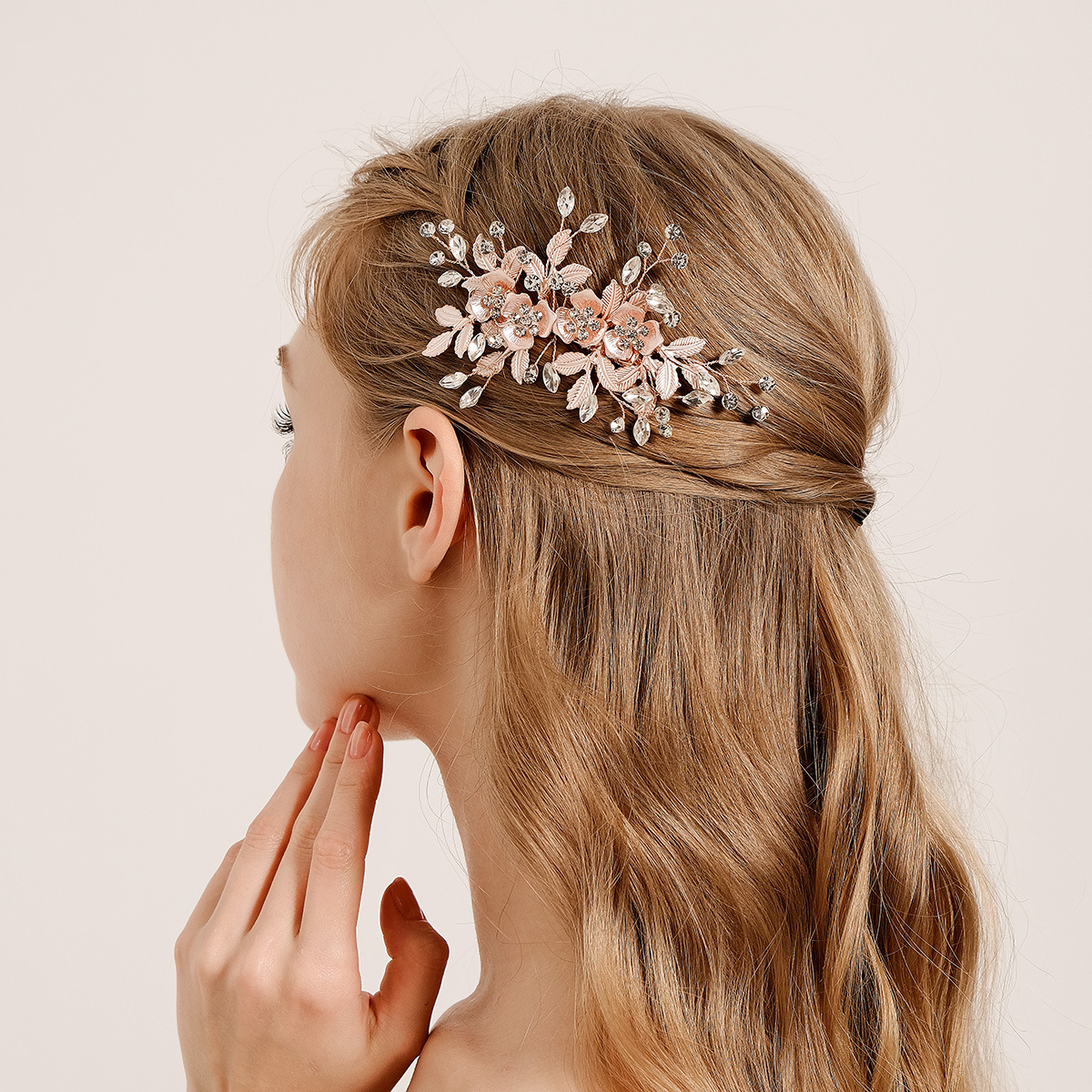 10# 헤어 빗 로즈 골드