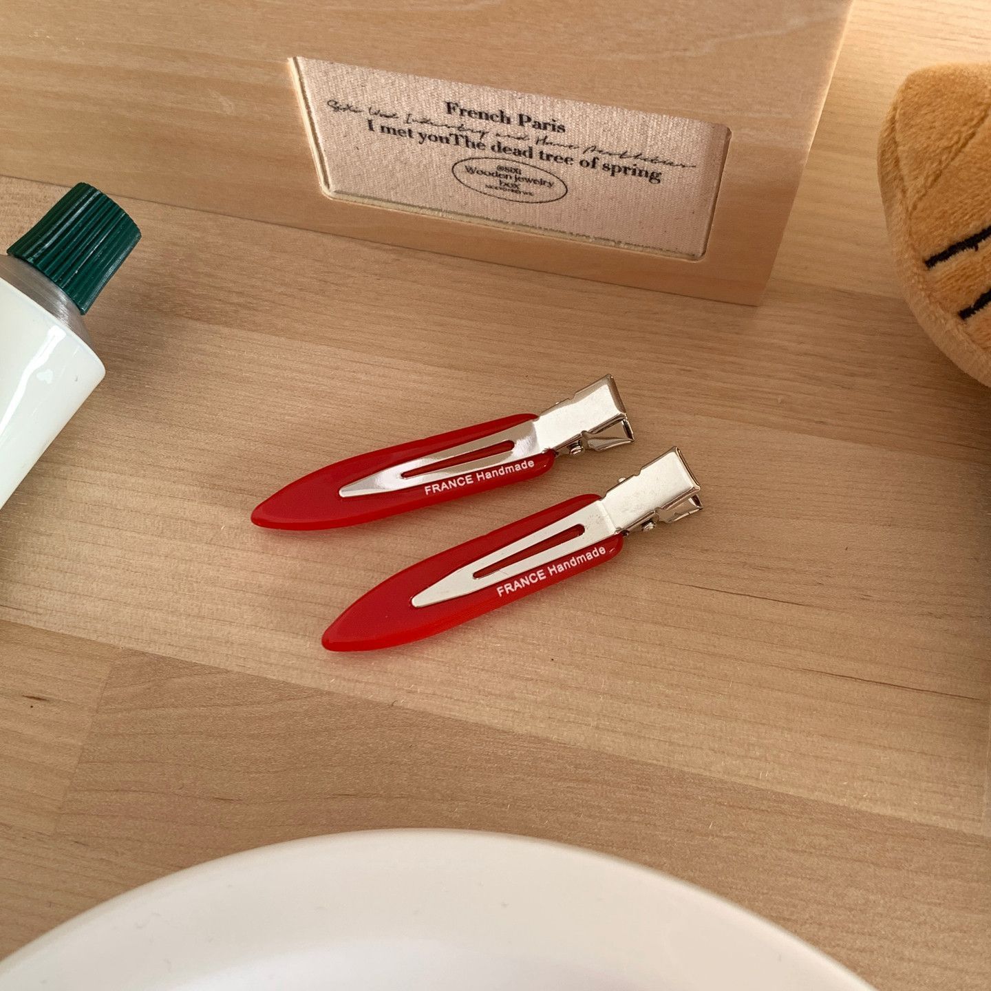 1# 빨강색 (한 쌍) 약 6cm