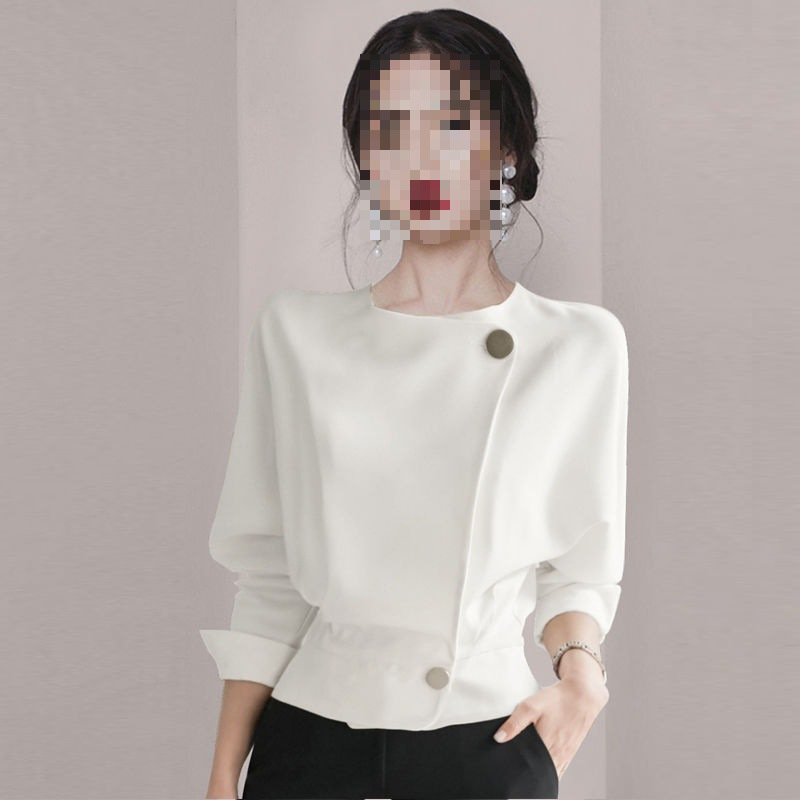 小众感法式潮流衬衫2025春秋新款女装时尚长袖纽扣白色上衣|undefined