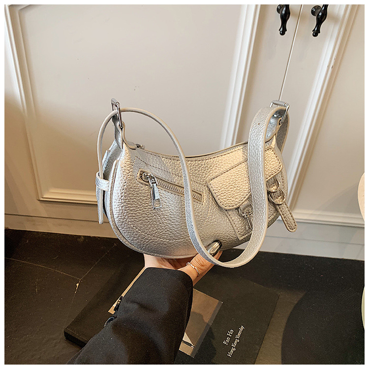 Underarm trendy and fashionable dumpling bag for women, simple and versatile Korean style single-shoulder bag, 2025 new niche design crossbody bag undefined