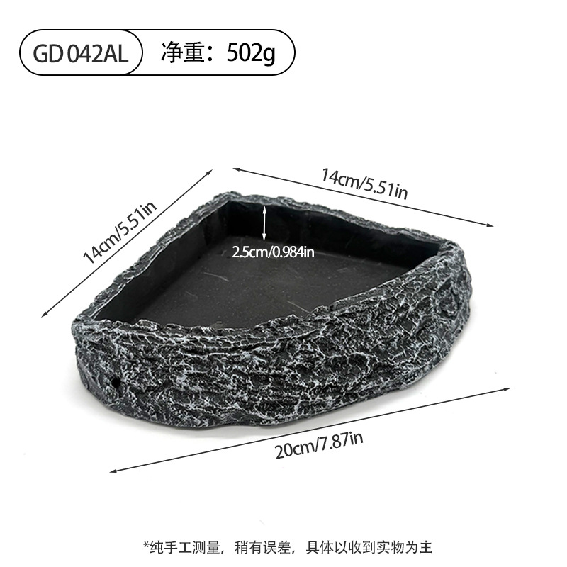 Suministros para reptiles, tazón de alimentación para tortugas pequeñas, recipiente de agua de resina para jardín, tazón de alimentación para arañas, serpientes, lagartos y tortugas. image 12