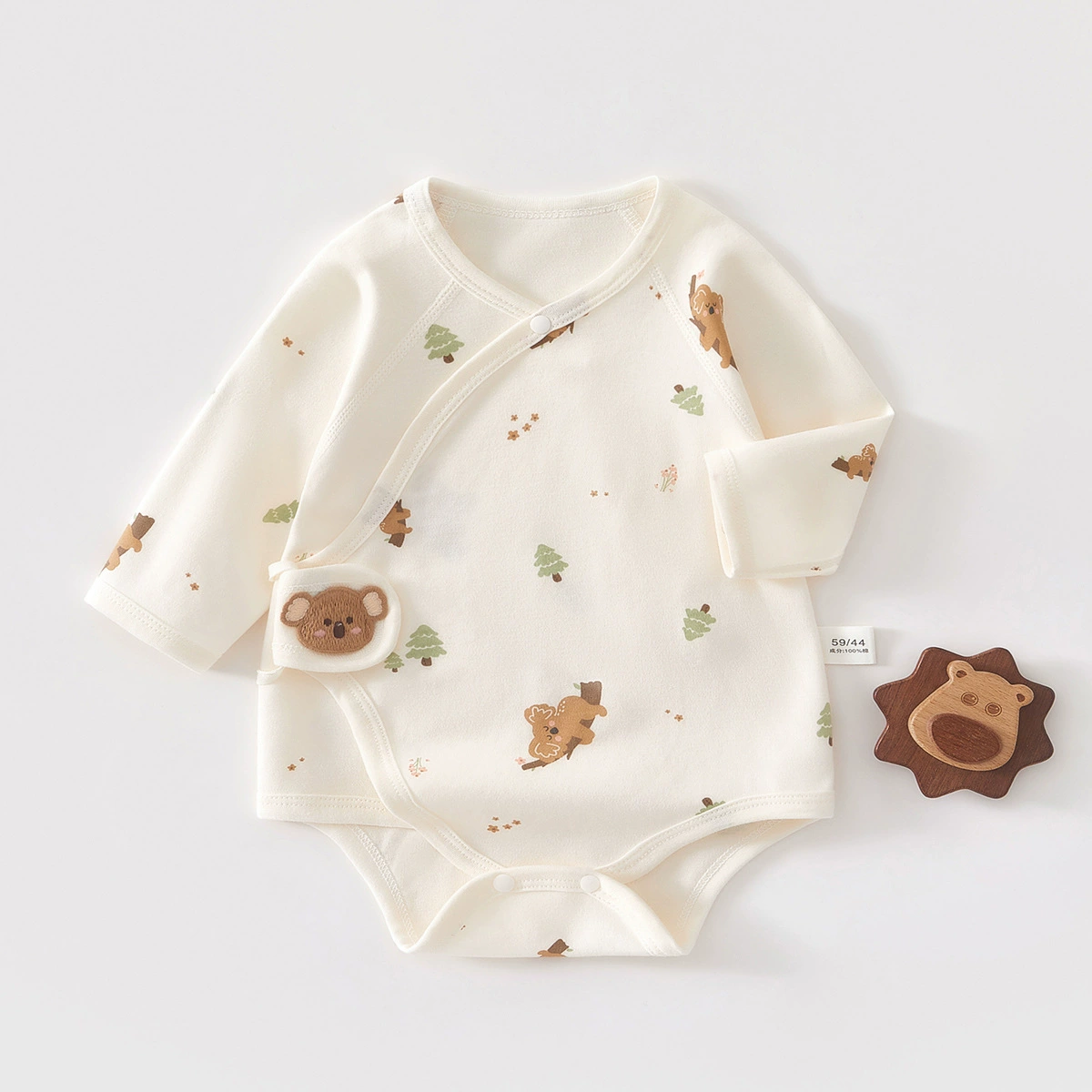 Одежда для новорожденных, комбинезон с длинными рукавами, новая весенне-осенняя облегающая нижняя детская весенняя одежда, комбинезон из чистого хлопка