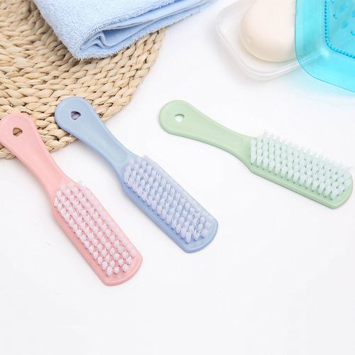 Plain plastic small brush, decontamination laundry brush, shoe cleaning brush, long-handled soft-bristled hanging clothes brush and shoe brush