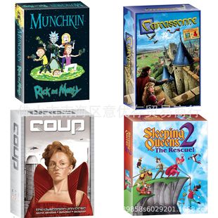 English Version of Sleeping Queen Rick and Morty Coup Werewolf Game Carcassonne Carcassonne Board Game Card