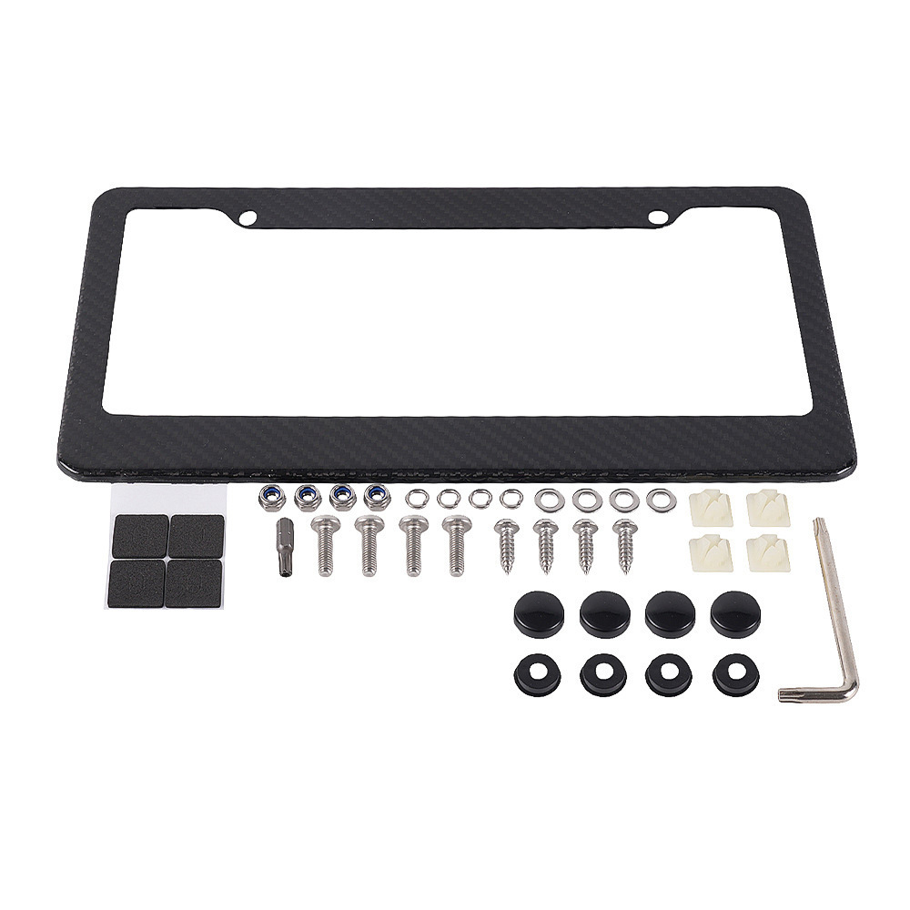 Car Plate Holder – Qìchē License plate holder/license plate holder - btd047-2-hole-carbon-fiber-license-plate-frame