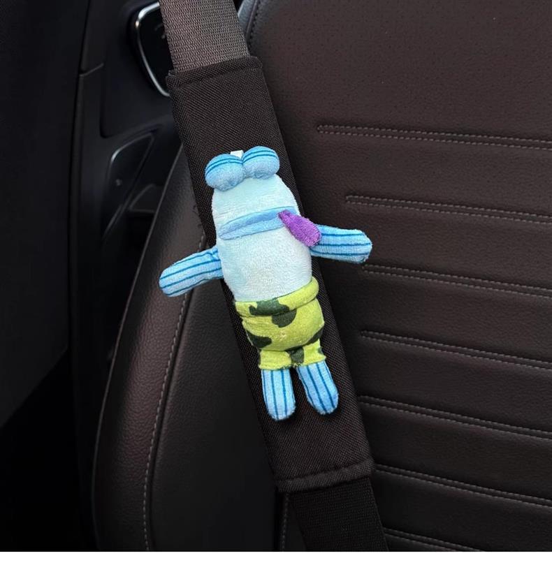 Cute New Car Seatbelt Shoulder Pads Decorative Protective Covers Anti-Wear Car Interior Decoration Dolls for a Couple Female