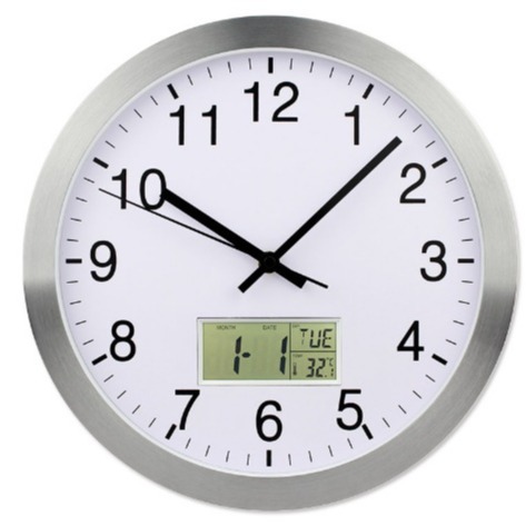 Reloj de pared digital LCD, calendario perpetuo, temperatura, multifunción, creativo