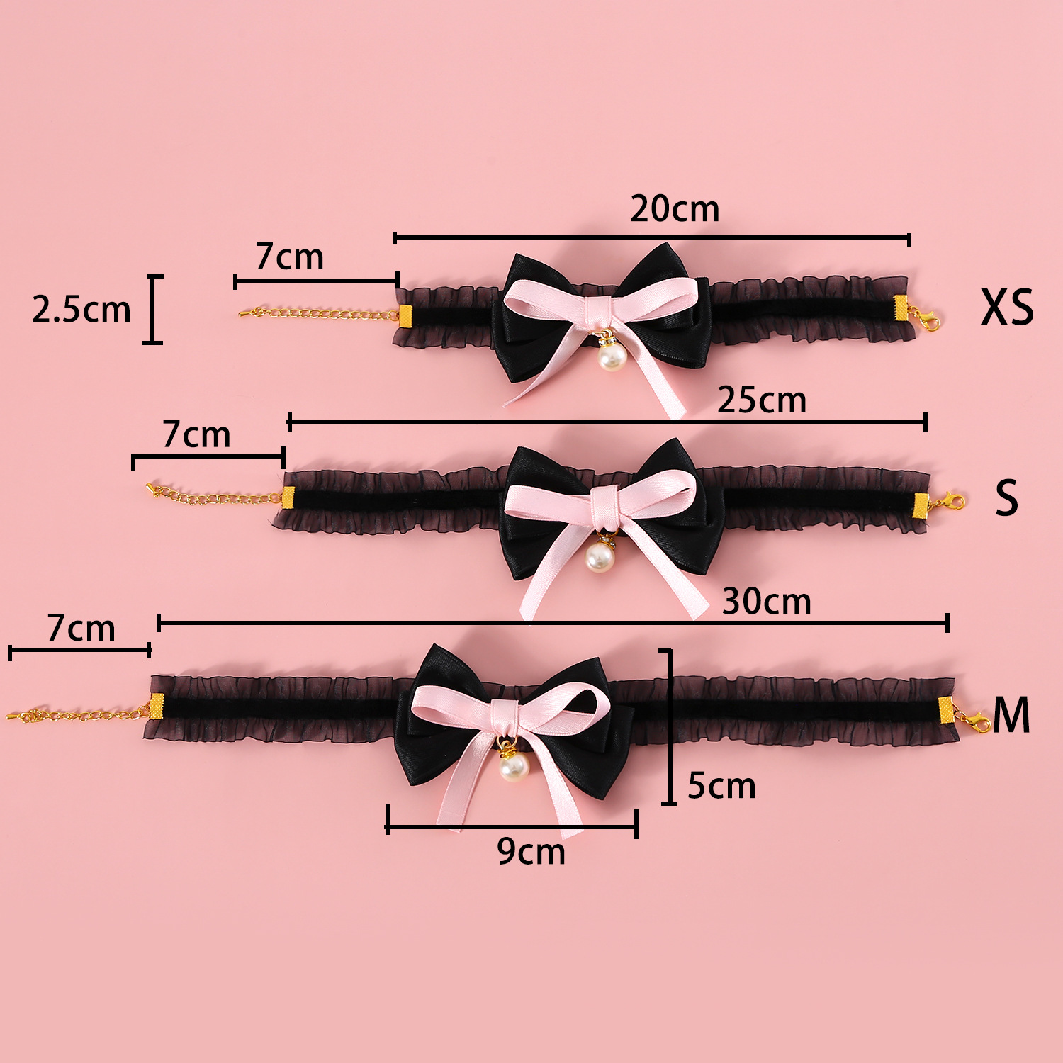Pet princesa collar de arco de terciopelo de perla encaje elástico gatos perros collar accesorios ajustables de cumpleaños