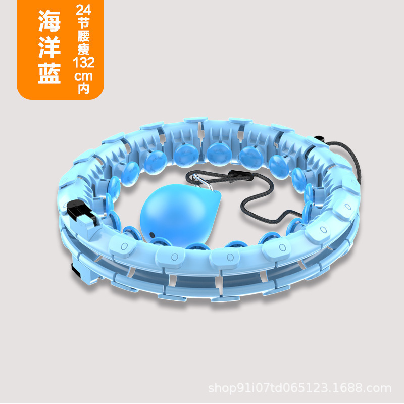 Dispositivo de fortalecimiento del vientre y conformación de la cintura del hula hoop desmontable inteligente de 24 secciones para niñas equipos deportivos de reducción de grasa y contracción del vientre