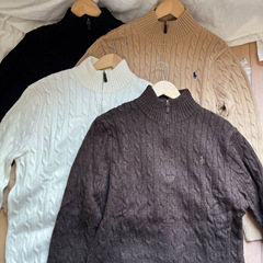高品質90ウール10カシミヤ冬厚手セーター男半ジッパーポールセーターpolo襟上着男女