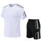 Sports Suit Men's Summer Fitness Short-sleeved Men's Quick-drying Clothes Running Loose Casual Sportswear Men's