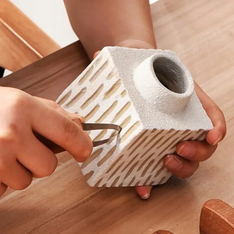 木製陶芸彫刻刀、充電されていないシングルヘッドリングナイフはDIY陶磁器彫刻と陶器工具に適している|undefined