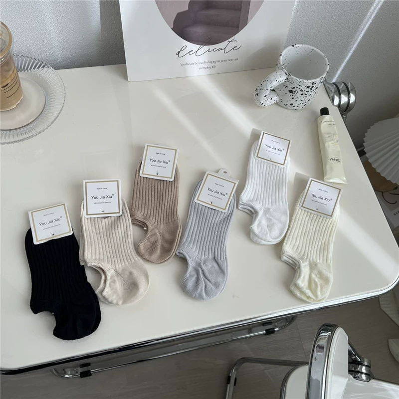 Summer Japanese colored invisible breathable socks