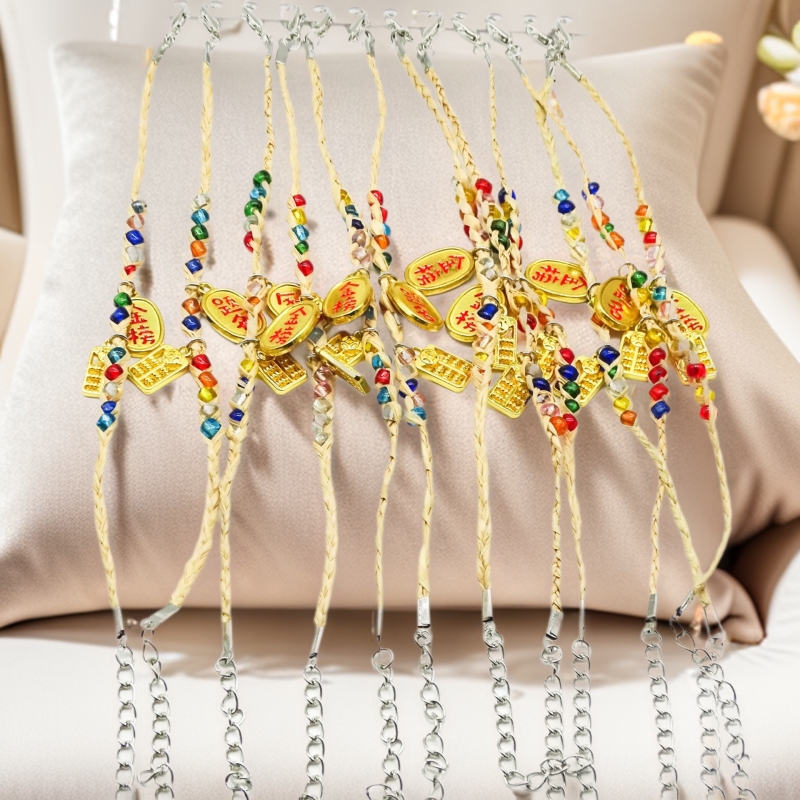 Rafi Grass Bracelet Jinbang Rich Brand Lucky Wishing Bracelet Hand-woven Love Grass Couple's Hand Rope