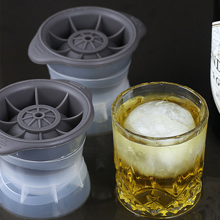 Ice hockey mold round ice cube mold whiskey ice hockey maker home silicone spherical frozen ice cube mold
