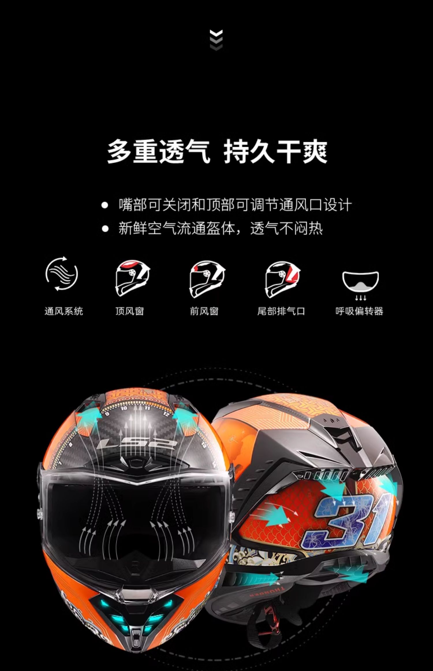 Carbon Fiber Motorcycle Helmet for Men and Women, Motorcycle Racing Full-Face Helmet, All-Season Summer Thunder Ff805