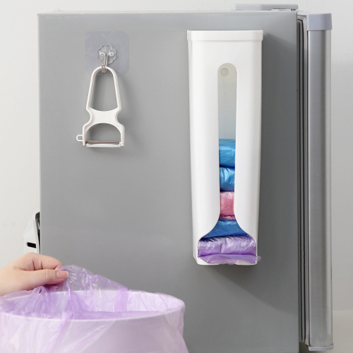 Extract garbage bag storage box wall-mounted plastic bag organizer box supermarket shopping bag storage rack