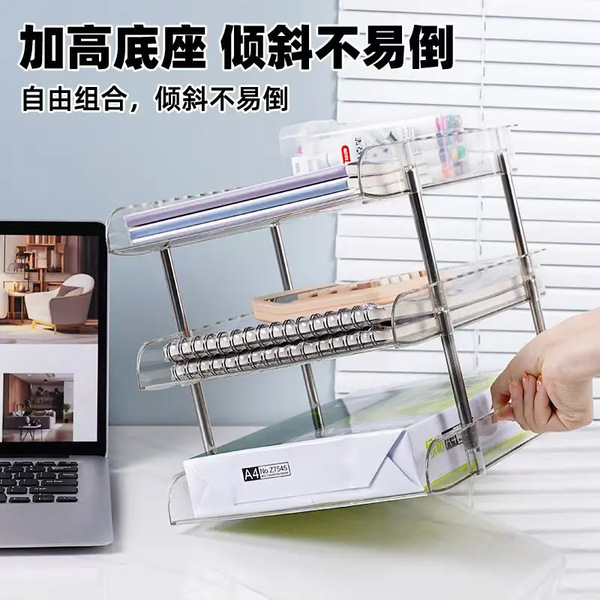 Desktop book storage rack student a4 file box bookshelf organizer…