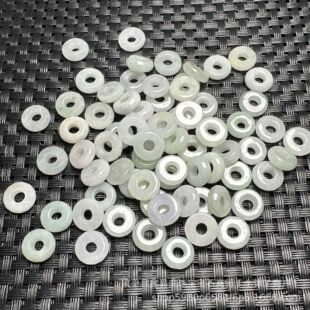 Natural jadeite A goods 10mm small jade ring jade parts wholesale diy loose beads accessories small circle