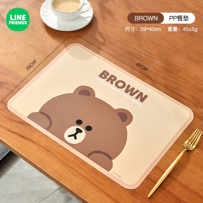 LINE FRIENDSテーブルマット家庭用高級感断熱マットパーマ防止テーブルマット|undefined