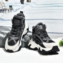 冬季高帮男鞋加绒加厚保暖东北雪地靴户外运动防滑防寒老爹二棉鞋