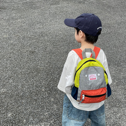 New Children's Bag Simple and Lightweight Canvas Backpack for Boys and Girls Back to School Back-to-School Backpack for Boys and Girls