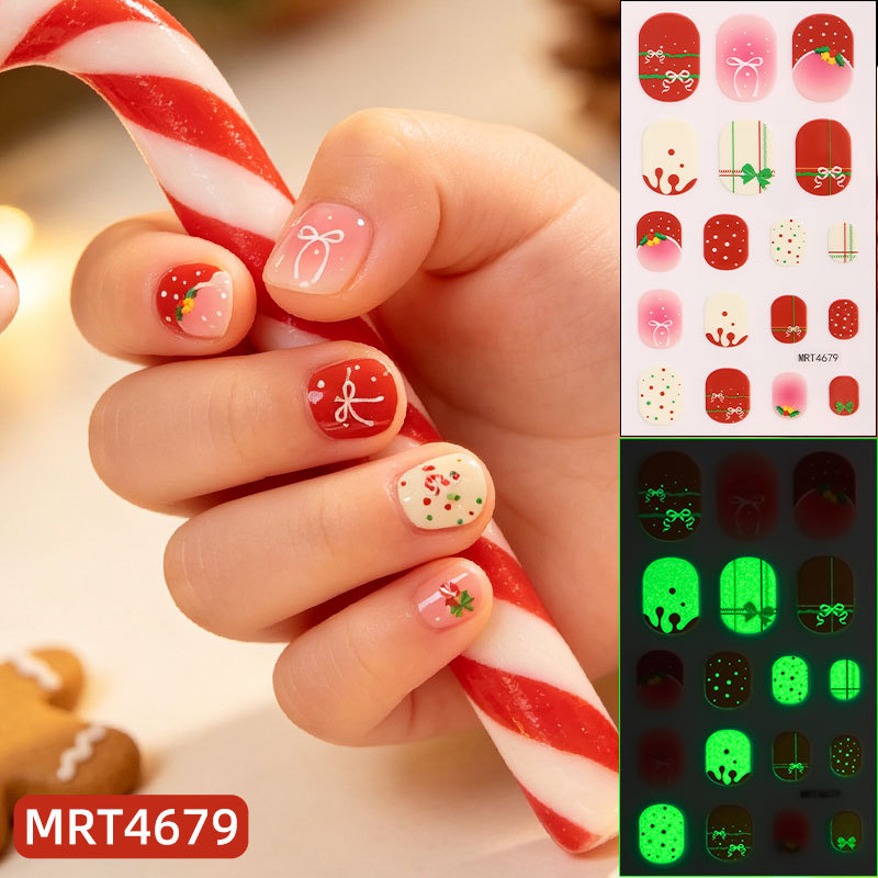 Zhengxiang Cross - Border New Christmas Night Kids Nail stick Halloween Shining funny Kids Cartoon manicura stick