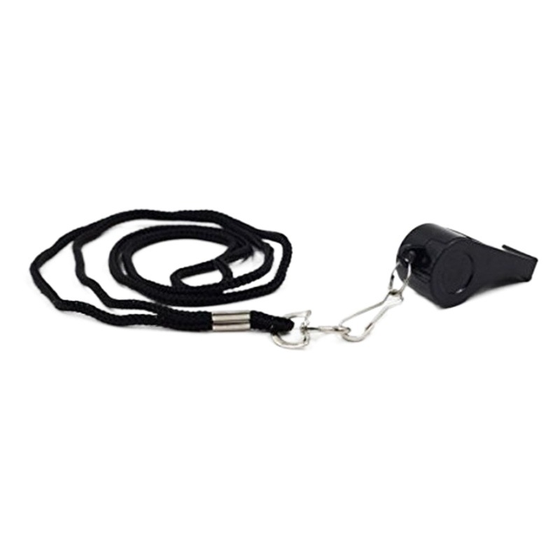 Whistle Black Whistle Abs Thickeneded Whistle Ultrasonic Bonding Referee Halter Whistle Survival Whistle