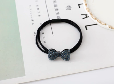 Rubber Band Women's Hair Tie Saç üçün rezinlər - sky-blue-full-diamond-model