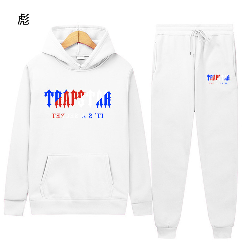 (2개) 여행 편지 인쇄 유니섹스 멀티 컬러 따뜻한 투피스 세트 느슨한 후드 바지 조깅 세트