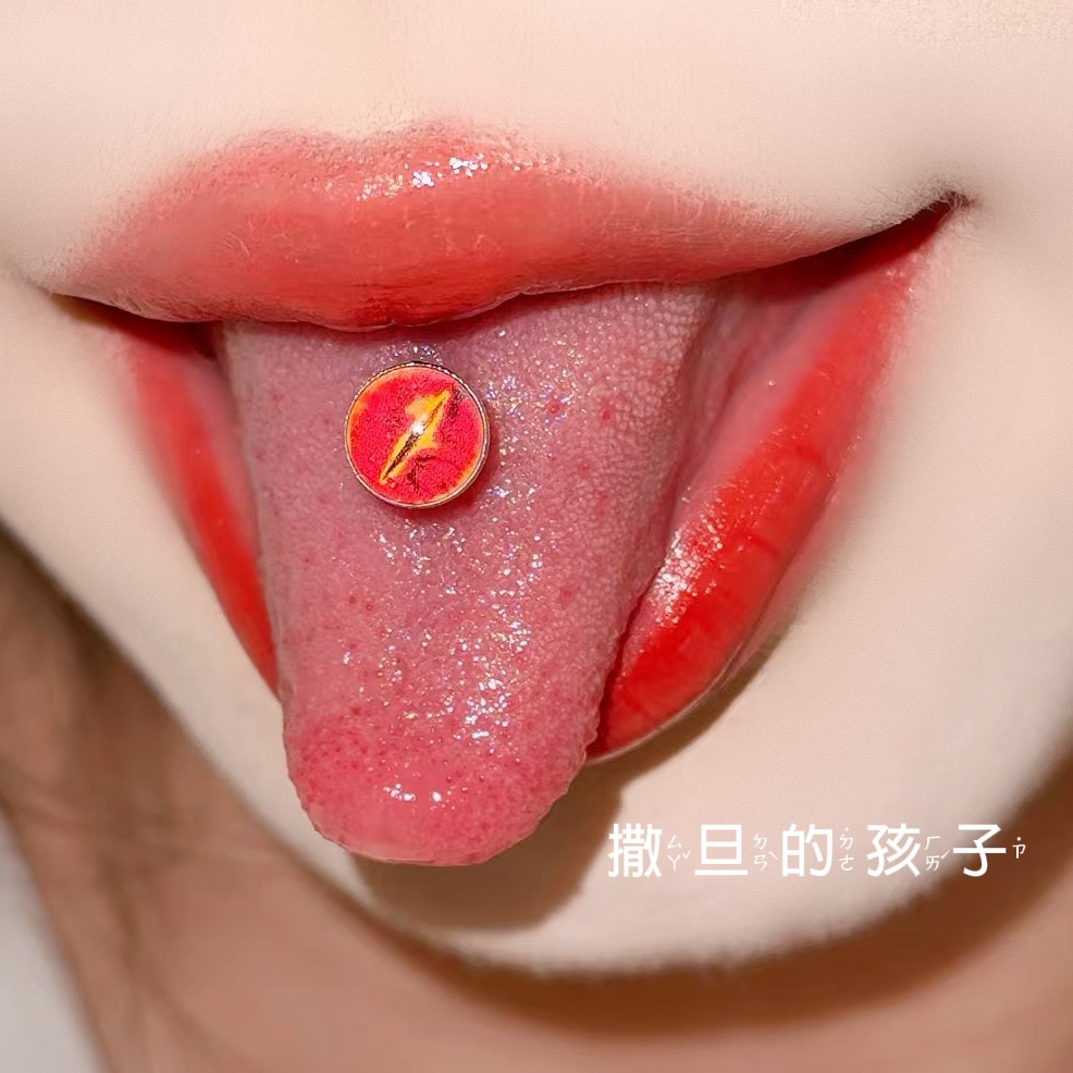 Labret stud lip piercing jewelry styling detail