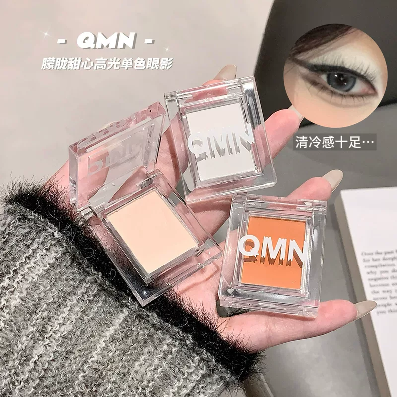Хайлайтер QMN, тени для век, натуральный розовый осветляющий праймер для контуринга