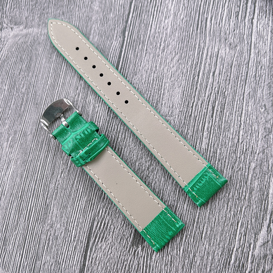 Reemplazo de reloj correa de cuero correa de reloj de cuero pu de gama alta accesorios correa de reloj de bambú rojo blanco 12 14 16