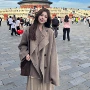 连帽宽松双面冬季呢大衣