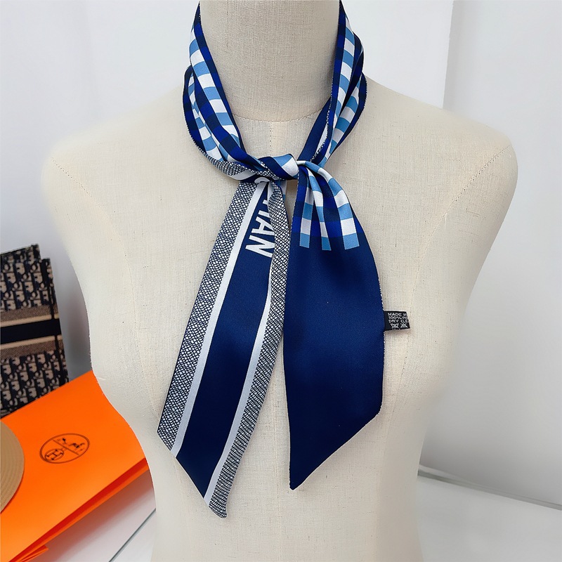 2025 nuevo estilo D bolsa atada bufanda de seda Dai Fei bolsa envuelta asa seda twilly tira larga y estrecha correa correa para el cuello cinta