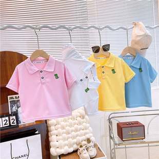 Children's Polo Shirt Short-Sleeved Summer New Boy's T-Shirt Baby Top Boy Summer Style Handsome Breathable Kidsren's Clothing