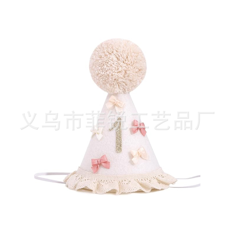 Guirnalda de Feliz Cumpleaños, Lazo Decorativo, Adorno para Pastel de Primer Cumpleaños, Bandera para Silla de Comedor, Corona, Gorro de Cumpleaños