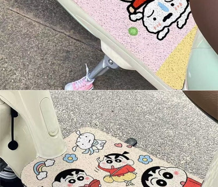 Customized Electric Scooter Cartoon Foot Pads, Custom-Made Wire Loop Pedal Mats, Electric Scooter Dust Removal Pedal Mats, Bring in Wealth and Treasure Cat