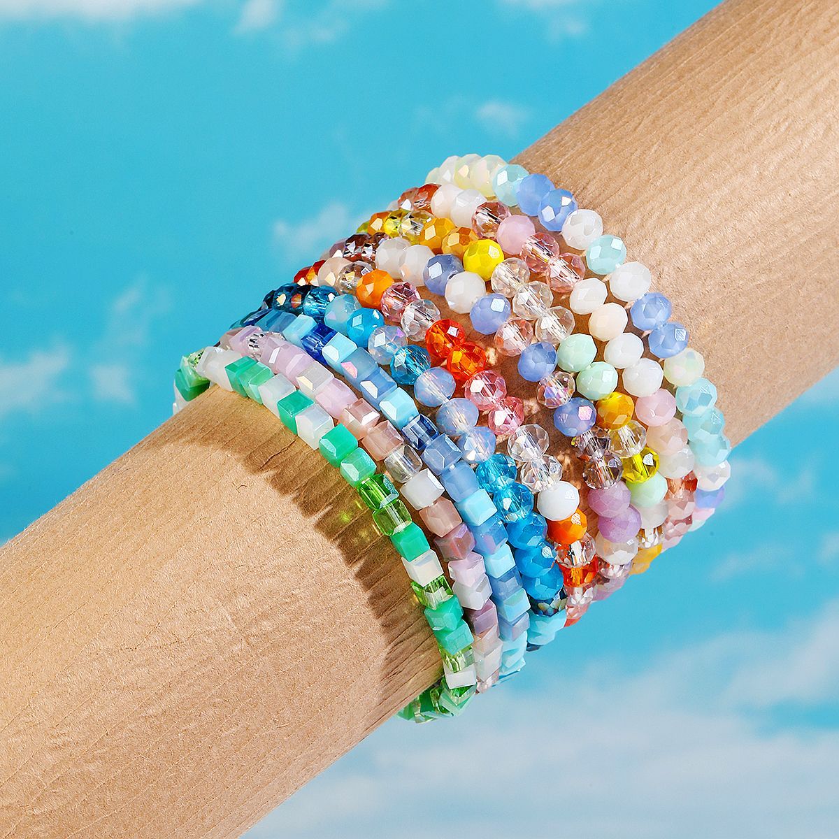 hot selling bracelets are versatile and high end Bohemian elastic line summer crystal bracelet set_voghion.com