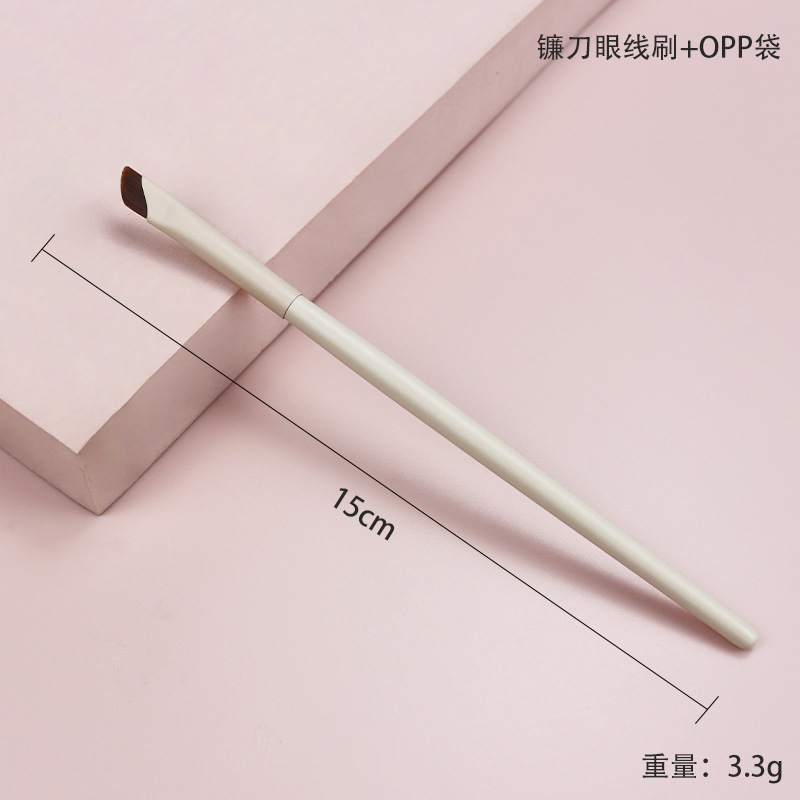 Cepillo delineador de ojos falciforme ultrafino cabeza plana ángulo oblicuo hoja cepillo de cejas cabeza plana ultrafino delineador de ojos cepillo de maquillaje de pintura