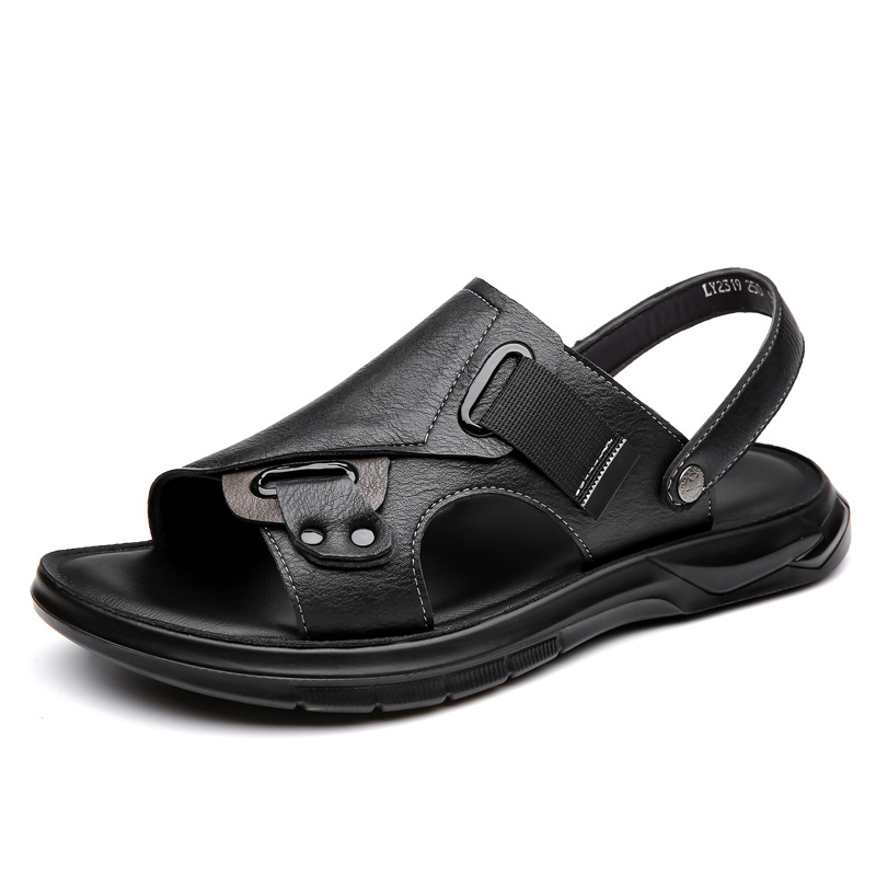 Gran tamaño de verano nuevos zapatos de playa para hombres al aire libre transpirables suela suave para usar zapatillas de papá un cabello